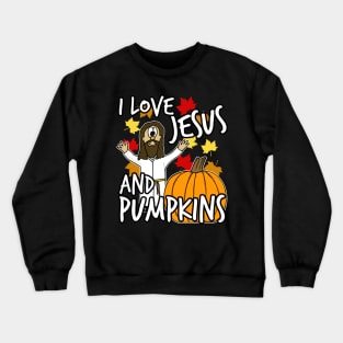 I Love Jesus And Pumpkins Christian Halloween Alternative Crewneck Sweatshirt